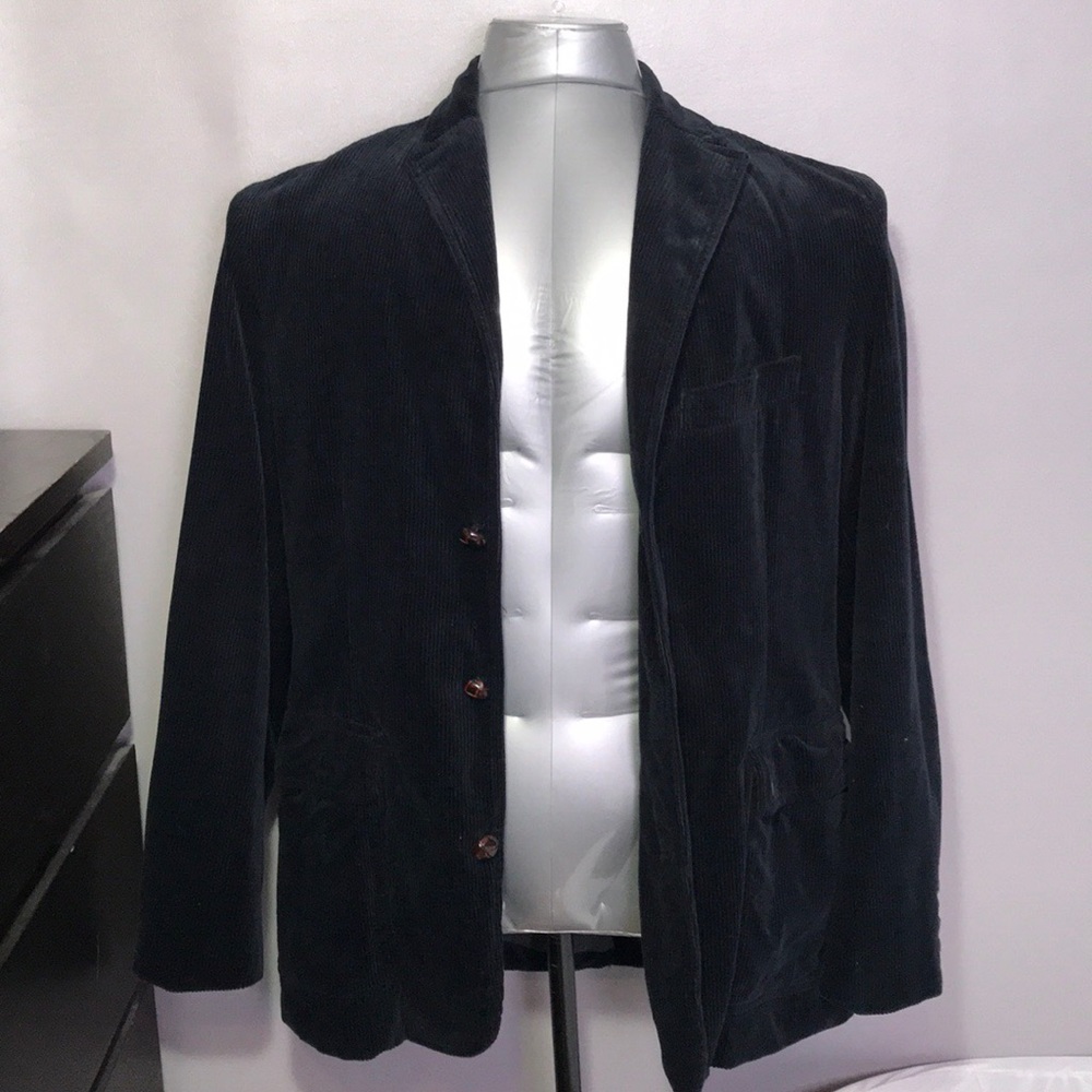 J. Crew Corduroy Dark Blue Blazer Mens Size Small